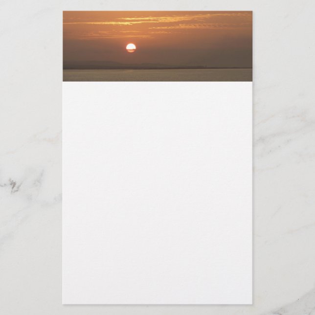 Sunrise over Aruba I Caribbean Seascape Stationery (Front)