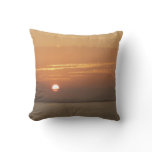 Sunrise over Aruba I Caribbean Seascape Throw Pillow