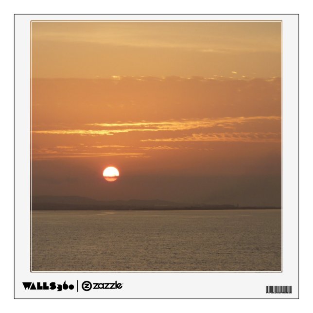 Sunrise over Aruba I Caribbean Seascape Wall Sticker (Front)