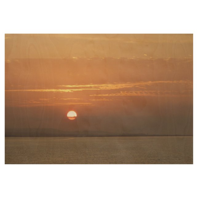 Sunrise over Aruba I Caribbean Seascape Wood Poster (Front)