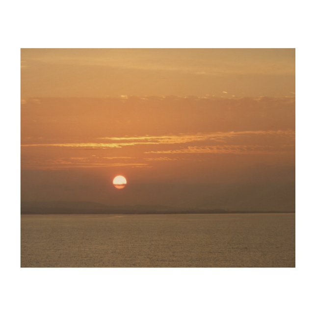 Sunrise over Aruba I Caribbean Seascape Wood Wall Art (Front)