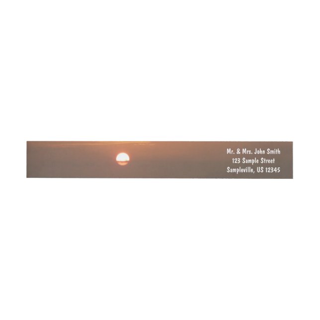 Sunrise over Aruba I Caribbean Seascape Wrap Around Label (Individual)