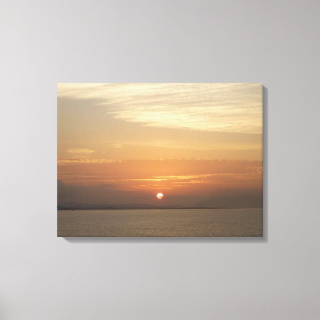 Sunrise over Aruba II Caribbean Seascape Canvas Print (Front)