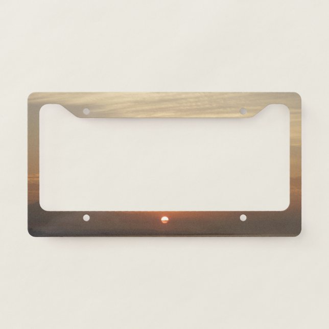 Sunrise over Aruba II Caribbean Seascape License Plate Frame (Front)