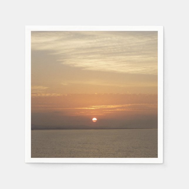 Sunrise over Aruba II Caribbean Seascape Napkins (Front)
