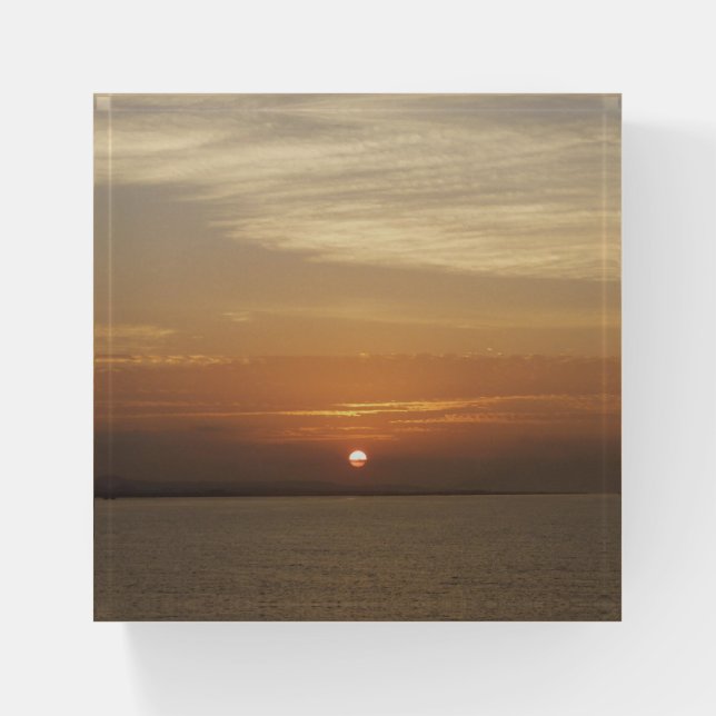Sunrise over Aruba II Caribbean Seascape Paperweight (Front)