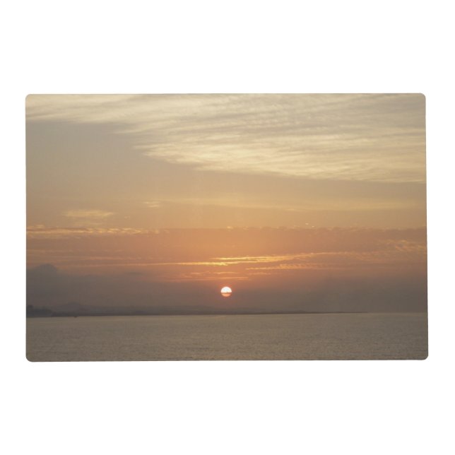 Sunrise over Aruba II Caribbean Seascape Placemat (Front)