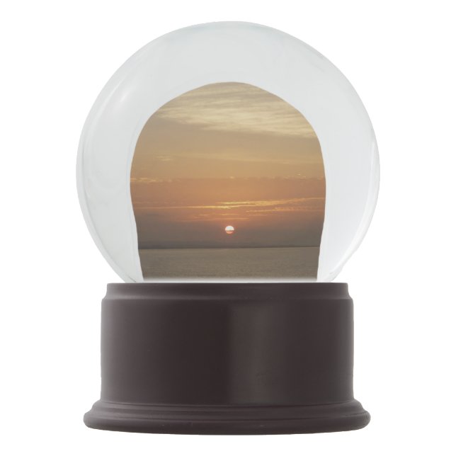 Sunrise over Aruba II Caribbean Seascape Snow Globe (Front)