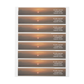 Sunrise over Aruba II Caribbean Seascape Wrap Around Label