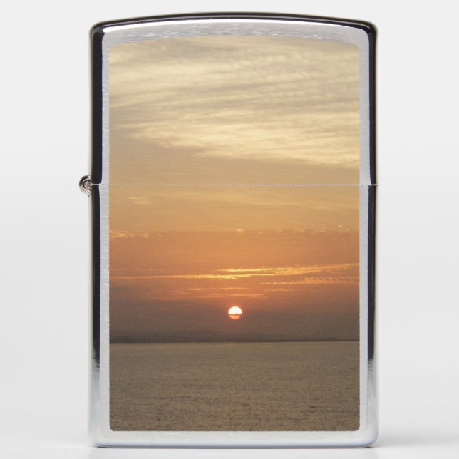 Sunrise over Aruba II Caribbean Seascape Zippo Lighter (Front)