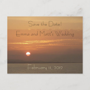 Sunrise over Aruba Save the Date Postcard