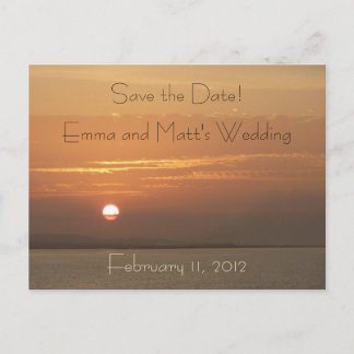 Sunrise over Aruba Save the Date Postcard