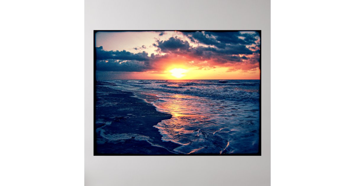 Sunrise Over Atlantic Ocean Poster | Zazzle