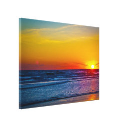 Sunrise Over Atlantic Ocean & Water Reflection III Canvas Print | Zazzle