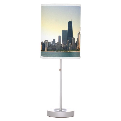 Sunrise Over Chicago Table Lamp