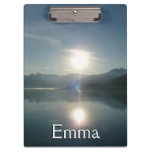 Sunrise over College Fjord Alaska Photography Clipboard