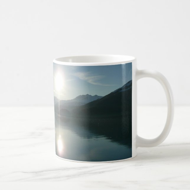 Sunrise over College Fjord Alaska Photography Coffee Mug (Right)