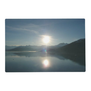 Sunrise over College Fjord Alaska Photography Placemat