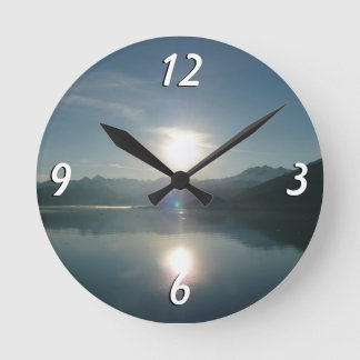 Sunrise over College Fjord Alaska Photography Round Clock