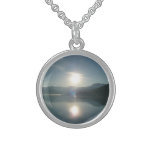 Sunrise over College Fjord Alaska Photography Sterling Silver Necklace