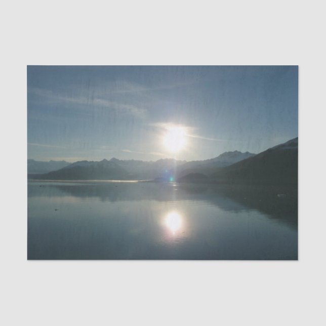 Sunrise over College Fjord Alaska Photography Tissue Paper (Front)