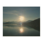 Sunrise over College Fjord Alaska Photography Wood Wall Art