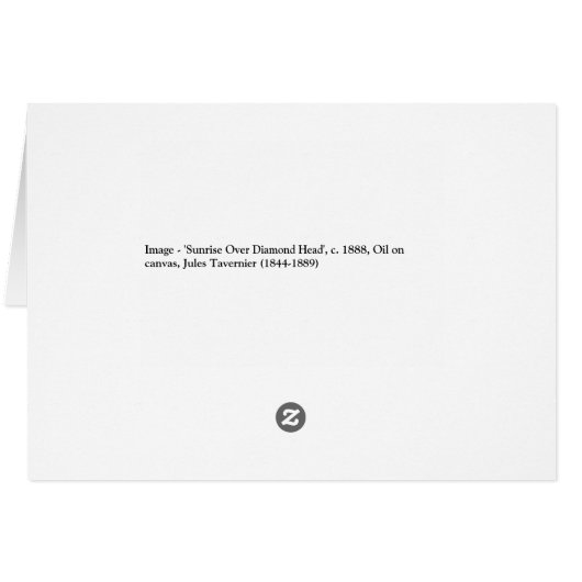 'Sunrise Over Diamond Head' - Jules Tavernier (Back Horizontal)