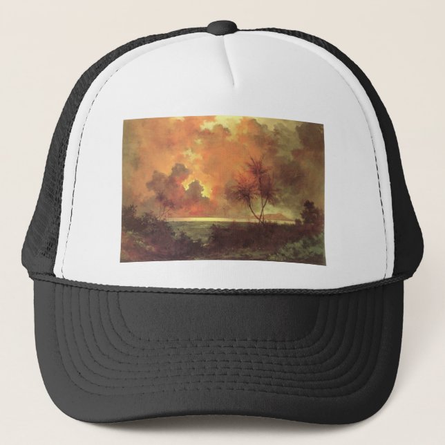 Sunrise Over Diamond Head, oil on canvas painting Trucker Hat (Front)