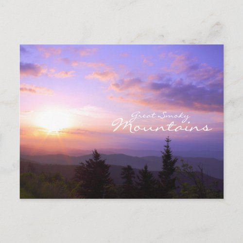 Sunrise over Great Smoky Mountains Postcard