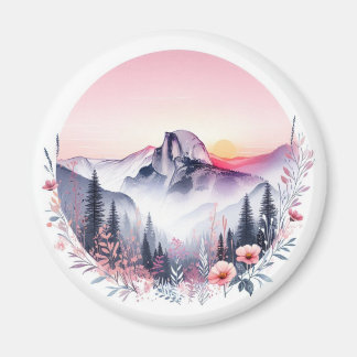 Sunrise Over Half Dome Magnet