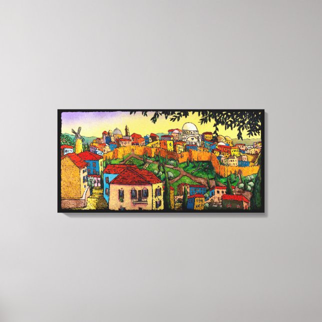 Sunrise over Jerusalem by Jonathan Kis-Lev Canvas Print (Front)
