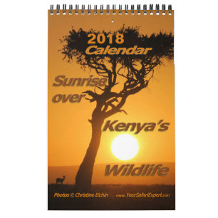 Sunrise over Kenya's Wildli Calendar (Single Page)