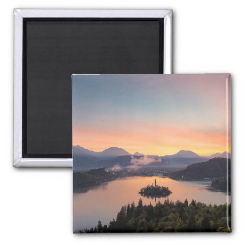 Sunrise over Lake Bled magnet