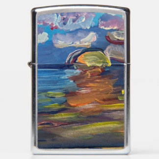 Sunrise Over Lake Michigan Painting Zippo Lighter