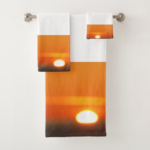 Sunrise Over Lake Superior Equinox  Bath Towel Set