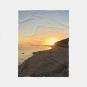 Sunrise Over Long Island Sound Fleece Blanket