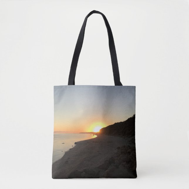 Sunrise Over Long Island Sound Tote Bag (Front)