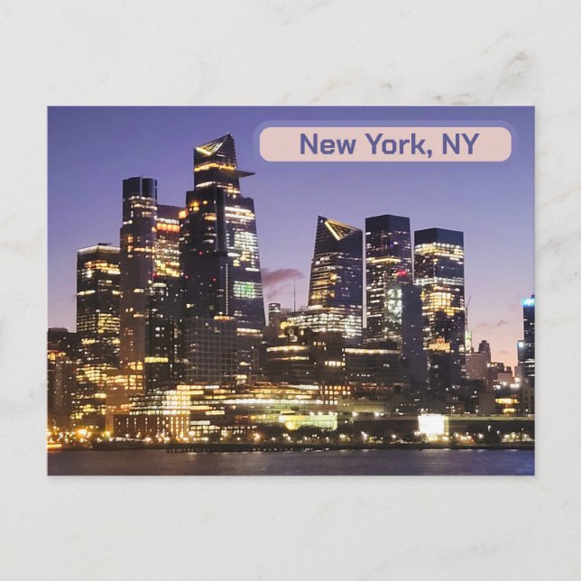 Sunrise over Manhattan from Hudson River Postcard (Front)