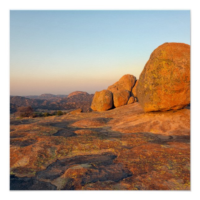 Sunrise over Matobo Hills Poster (Front)