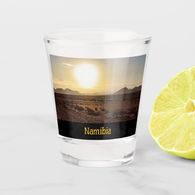 Sunrise Over Namib Desert Shot glass (Front)