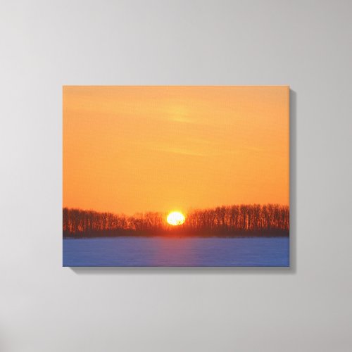 Sunrise Over Prairie  Manitoba Canada Canvas Print