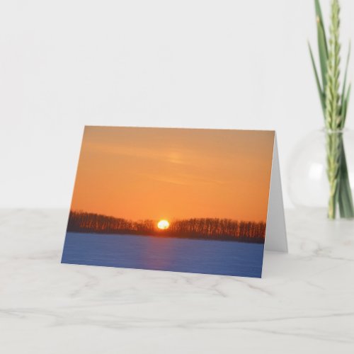 Sunrise Over Prairie  Manitoba Canada Card