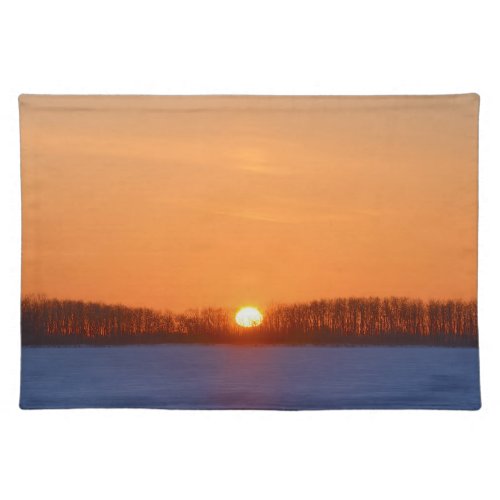 Sunrise Over Prairie  Manitoba Canada Cloth Placemat