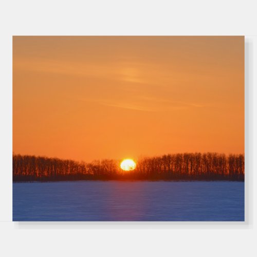Sunrise Over Prairie  Manitoba Canada Foam Board