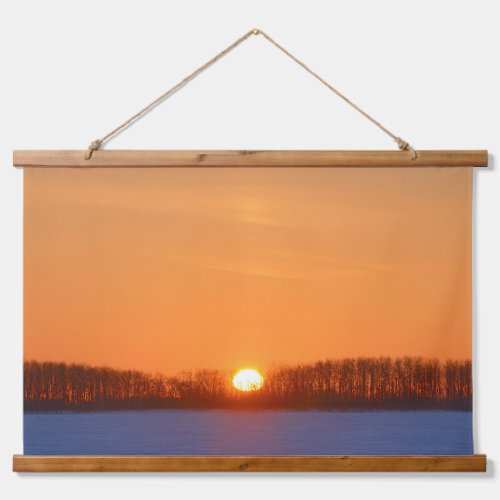 Sunrise Over Prairie  Manitoba Canada Hanging Tapestry