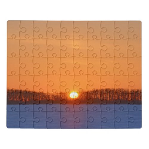 Sunrise Over Prairie  Manitoba Canada Jigsaw Puzzle
