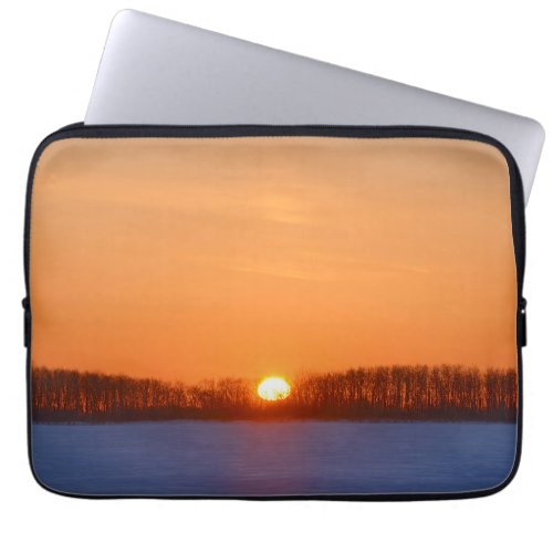 Sunrise Over Prairie  Manitoba Canada Laptop Sleeve