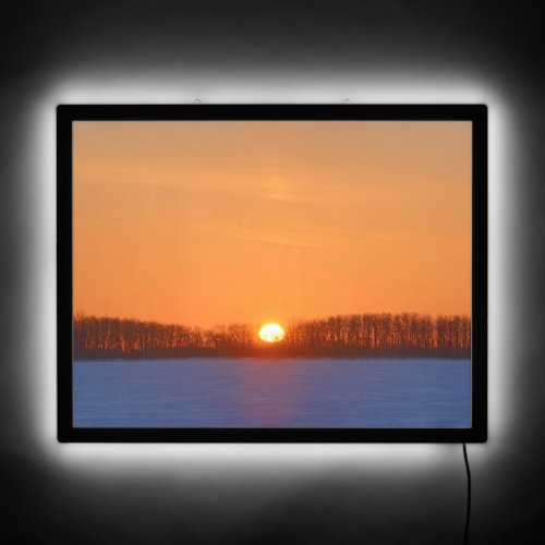 Sunrise Over Prairie  Manitoba Canada LED Sign