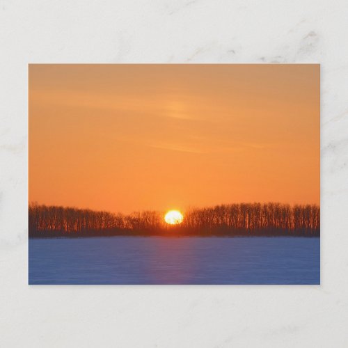 Sunrise Over Prairie  Manitoba Canada Postcard