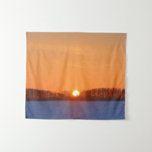 Sunrise Over Prairie  Manitoba Canada Tapestry